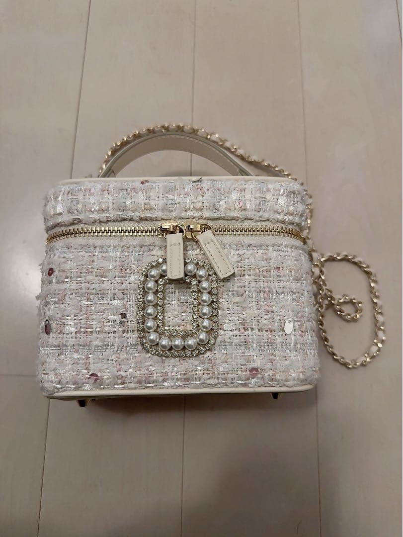 バッグ Tweed Crystal Vanity Bag  pink