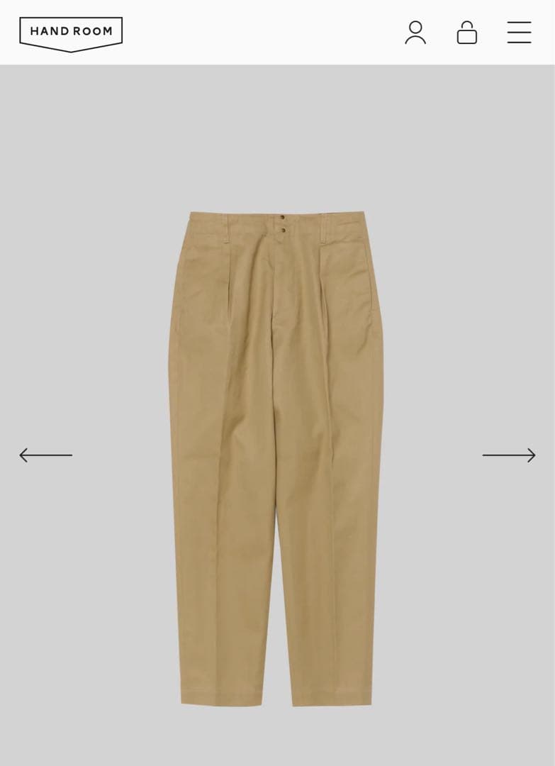 専用HAND ROOM Women’s インタック チノトラウザース