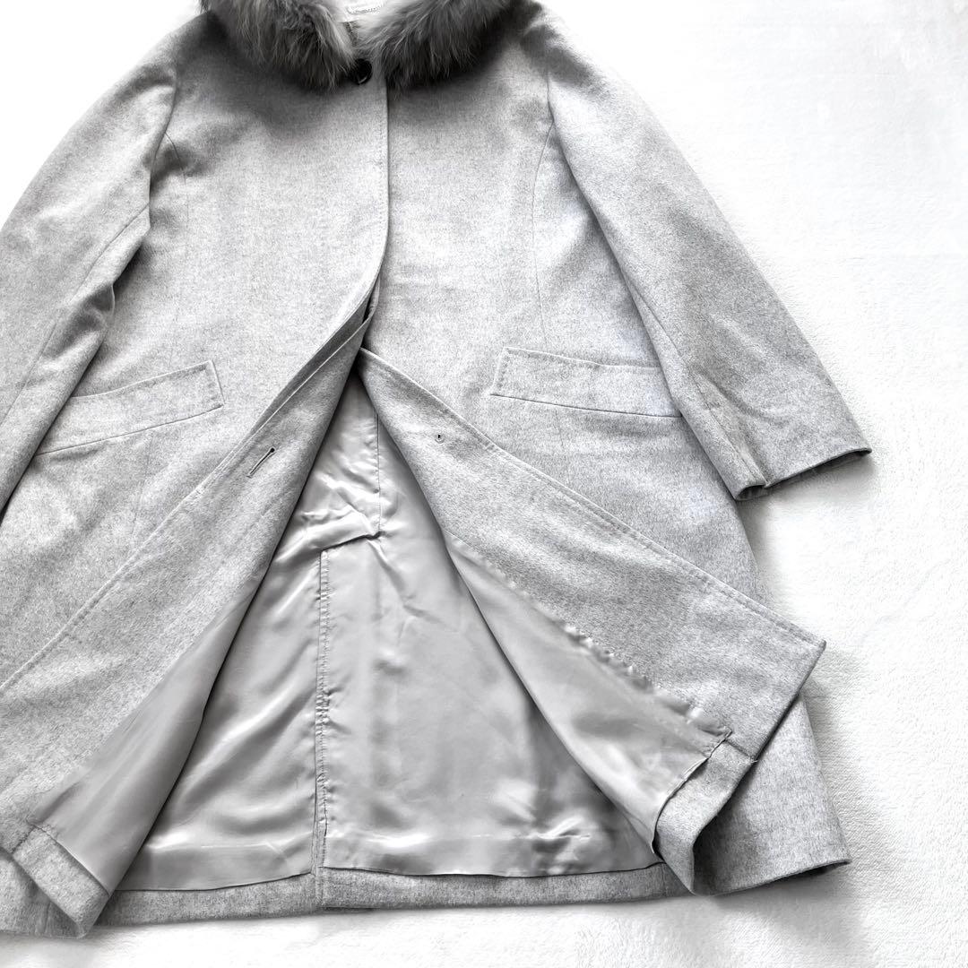 23区 ニジュウサンク ロロピアーナ ウールコート ラクーンファー 48