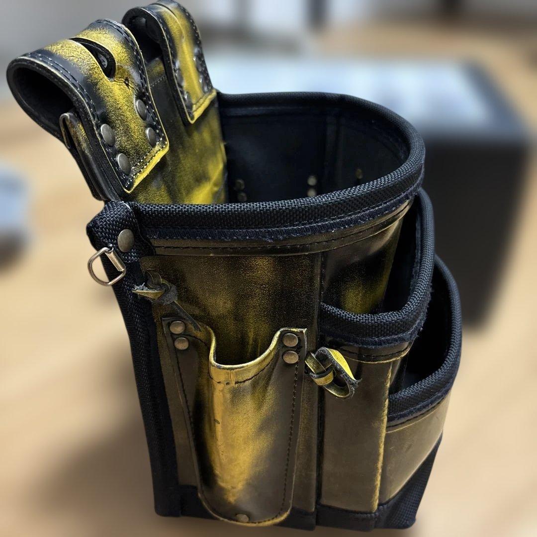 ニックスガラス革　バリ補強腰袋