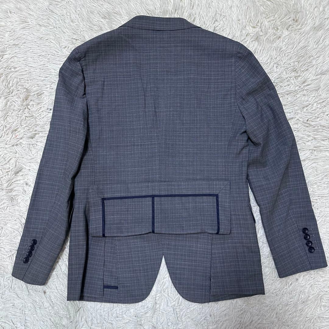 rrrSUIT SELECT FINTES生地 グレー チェック スーツ