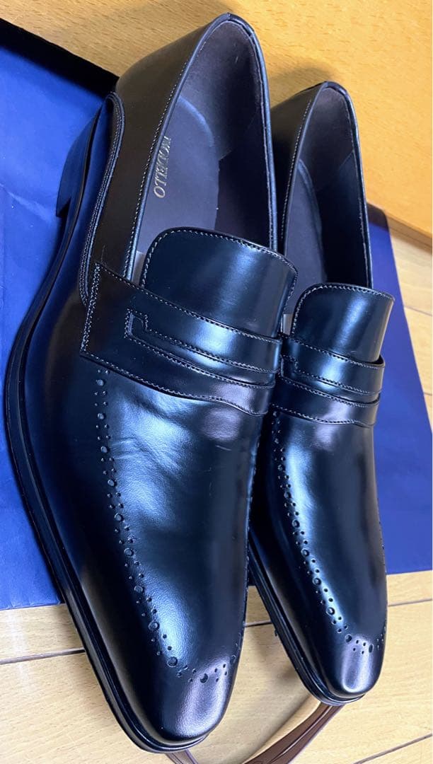 最終値下新品マドラスモデロ牛革ビジネスシューズローファー3E皮革レザー靴26.5