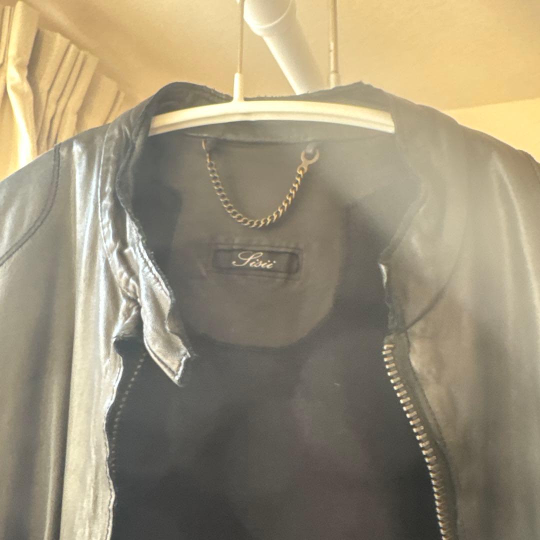 【美品】sissi シシ レザー シングルライダース ブラック