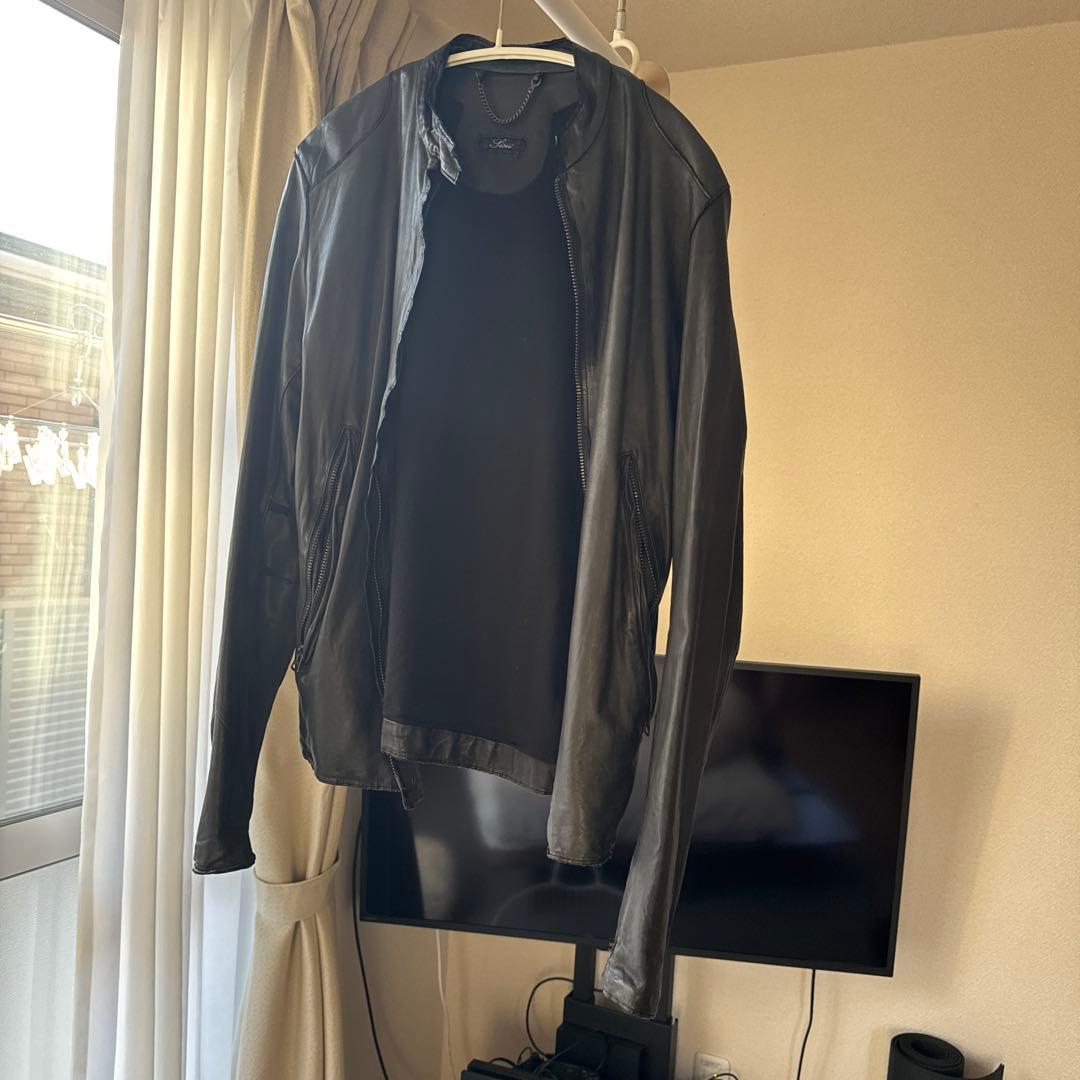 【美品】sissi シシ レザー シングルライダース ブラック