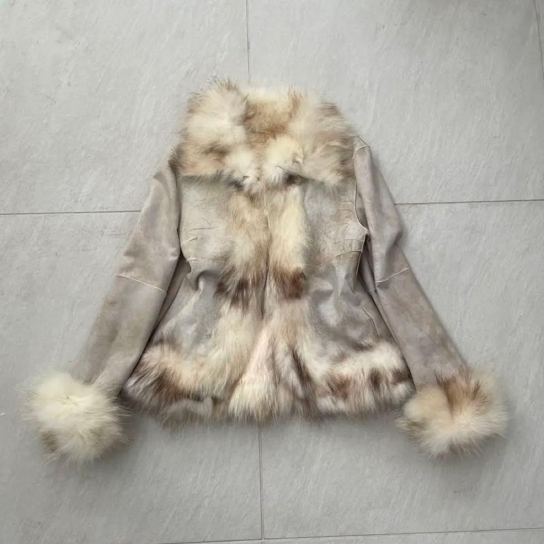 リアルファージャケット コート ラビットラクーン フェアリーグランジy2k 短丈