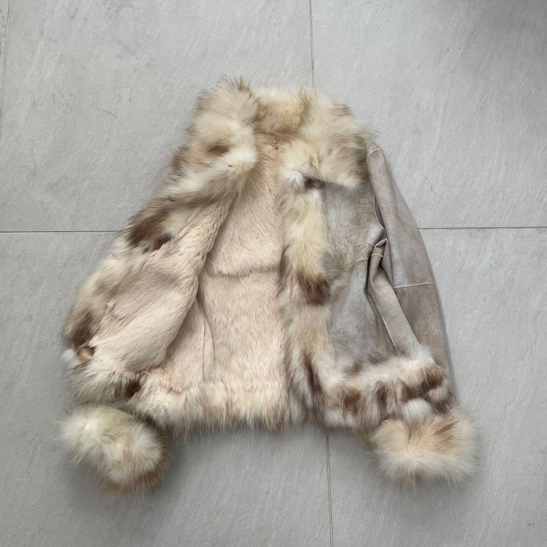 リアルファージャケット コート ラビットラクーン フェアリーグランジy2k 短丈