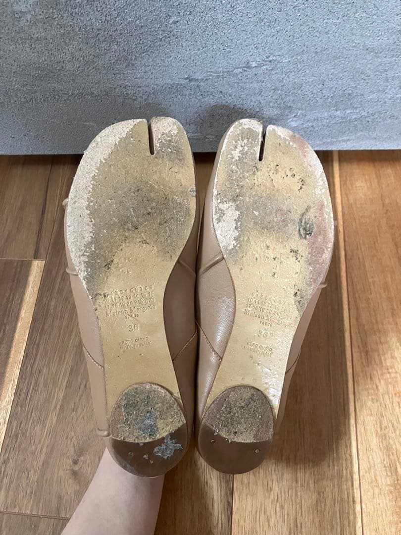 メゾンマルジェラ　足袋シューズ　ベージュ バレエシューズ　36