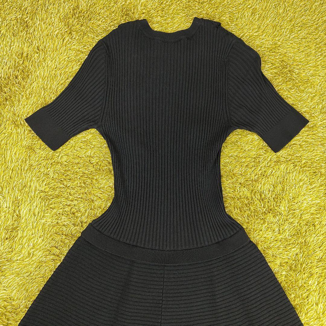 【良品】レッド ヴァレンティノ ニットワンピース フリル　XS　Aライン