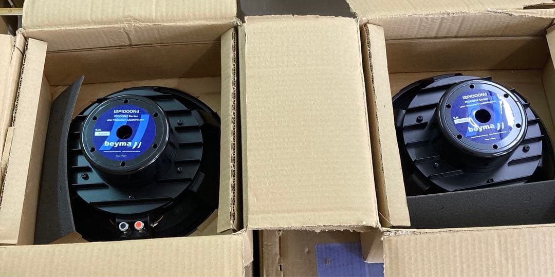 【beyma/ベイマ】ラウンドスピーカー/ウーファー×2