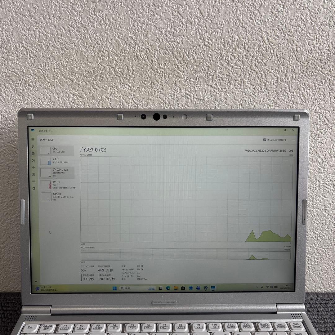 Panasonic CF-SV i5-1145G7 メモリ8GB AC付き