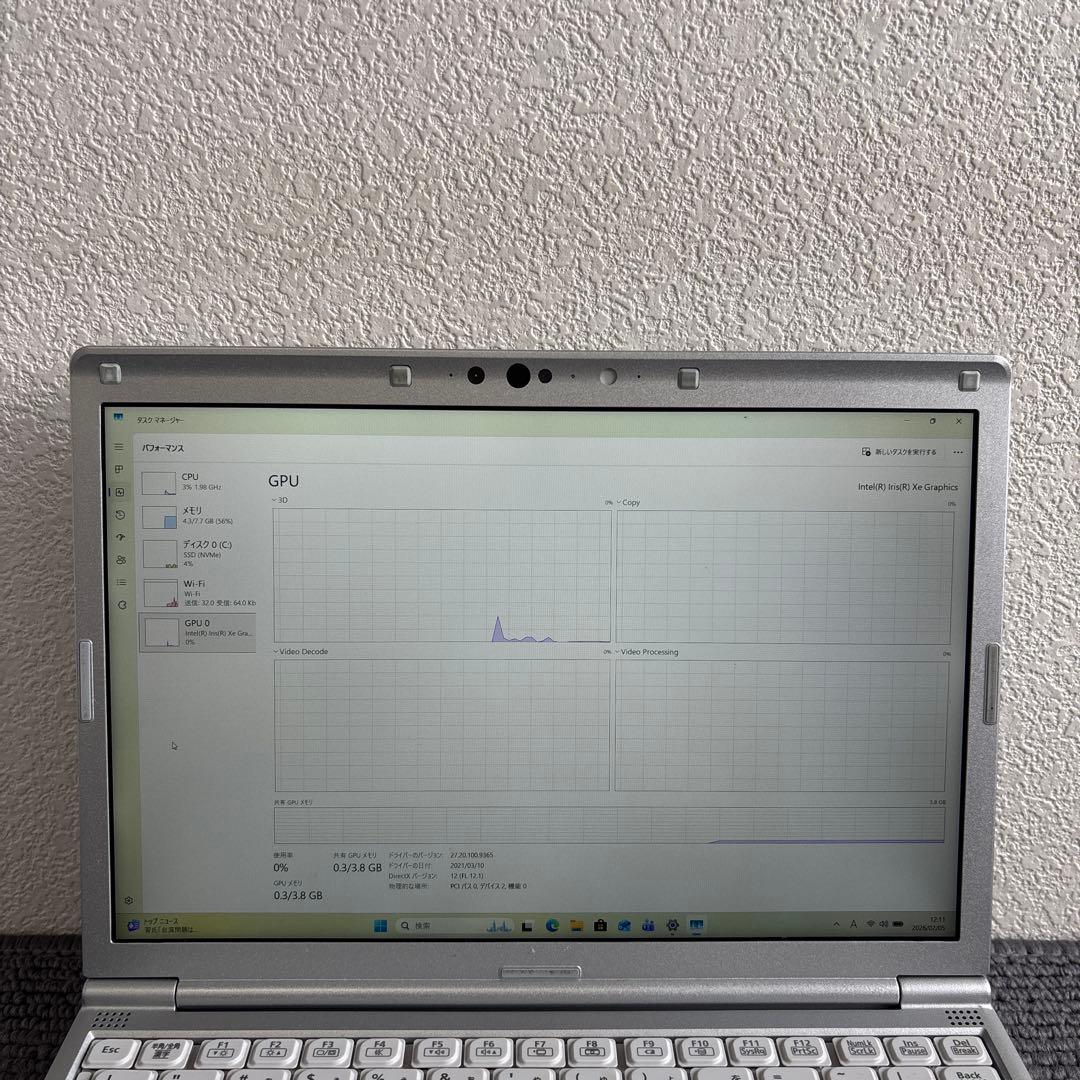 Panasonic CF-SV i5-1145G7 メモリ8GB AC付き