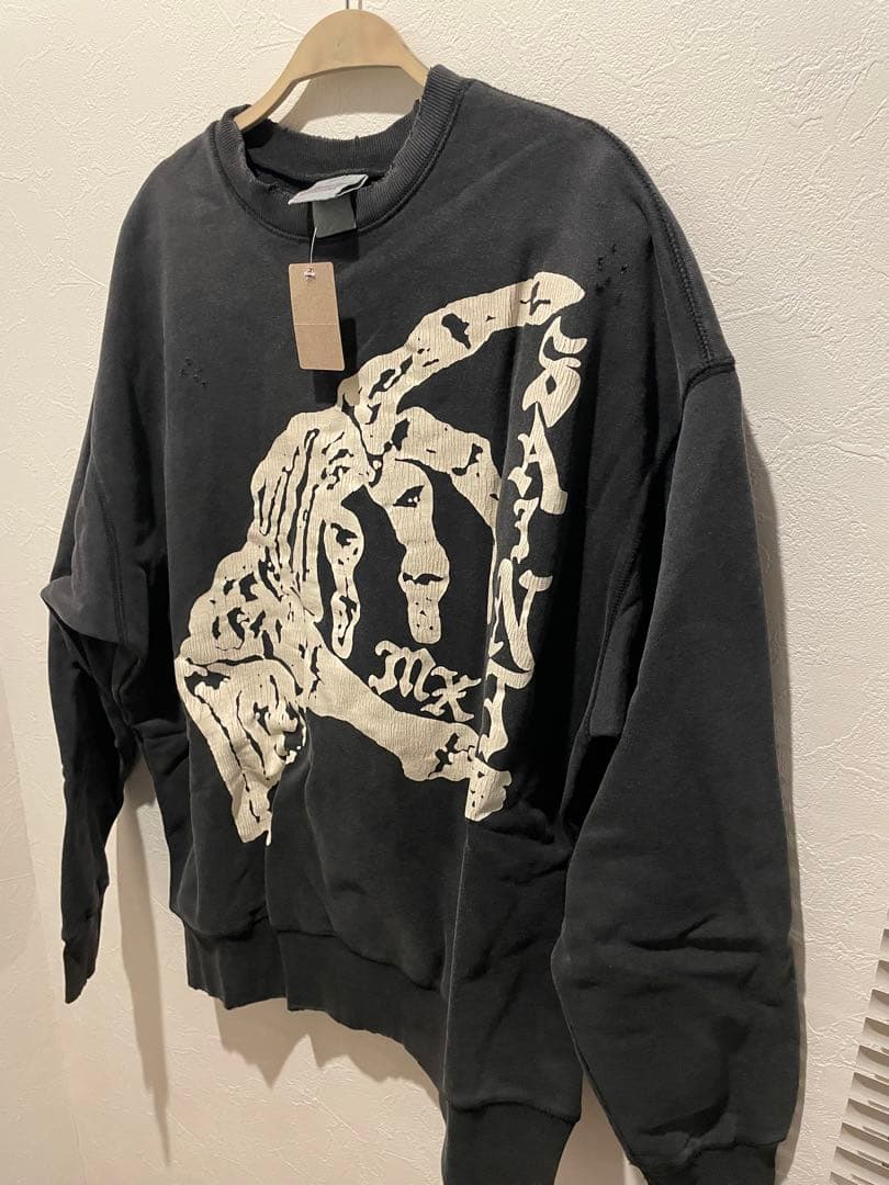 SAINT M×××× グラフィックスウェットシャツ ブラック裏起毛