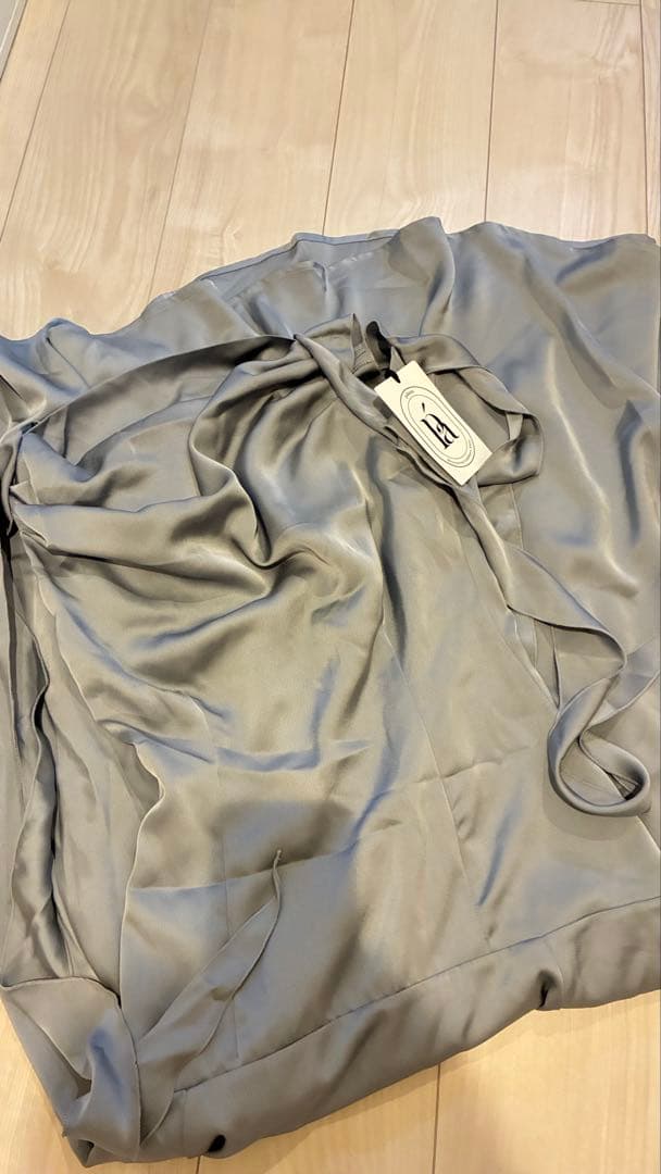 poláura フリルコードスイッチマーメイドドレス ブルー