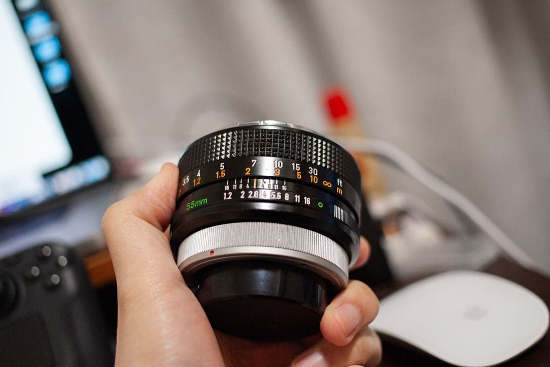 Canon FD 55mm f/1.2 シルバーノーズ レンズ