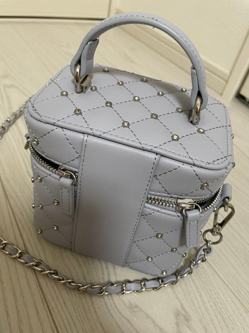 ダーリッチ キルティングビジュースクエアミニバッグ