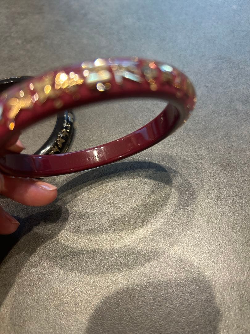 ルイ ヴィトン LOUIS VUITTON えんじバングル