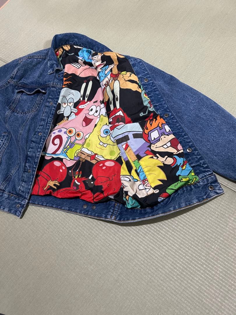 MEMBERS ONLY スポンジボブ　デニムジャケット L