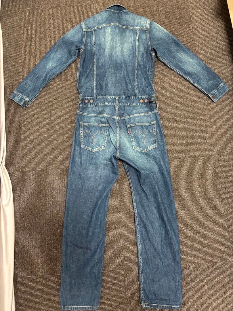 【デニムツナギコレクター様】インディゴブルー デニム　オールインワン　サイズ1