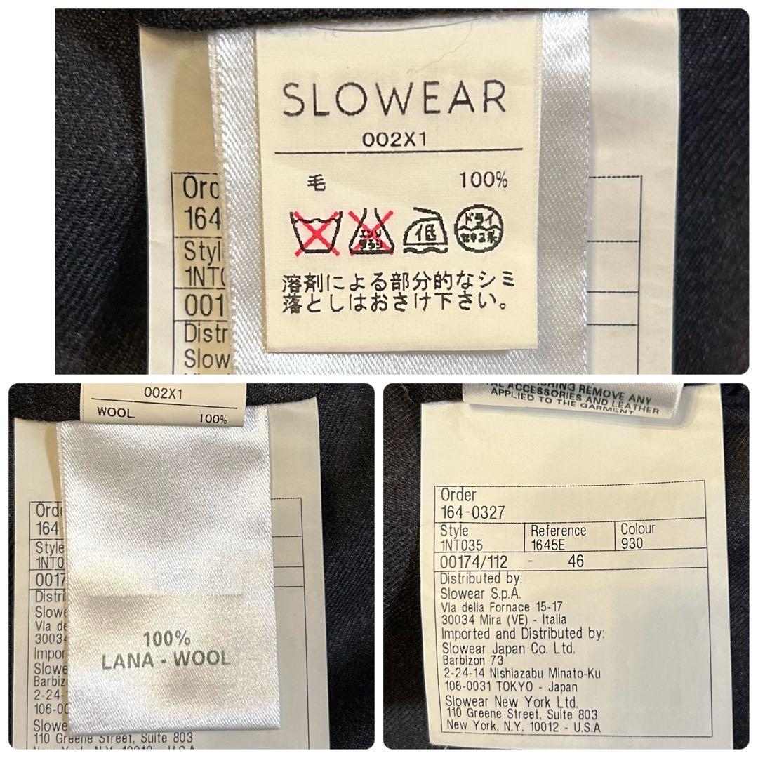 INCOTEX スラックス SUPER100’s 46 ダークグレー