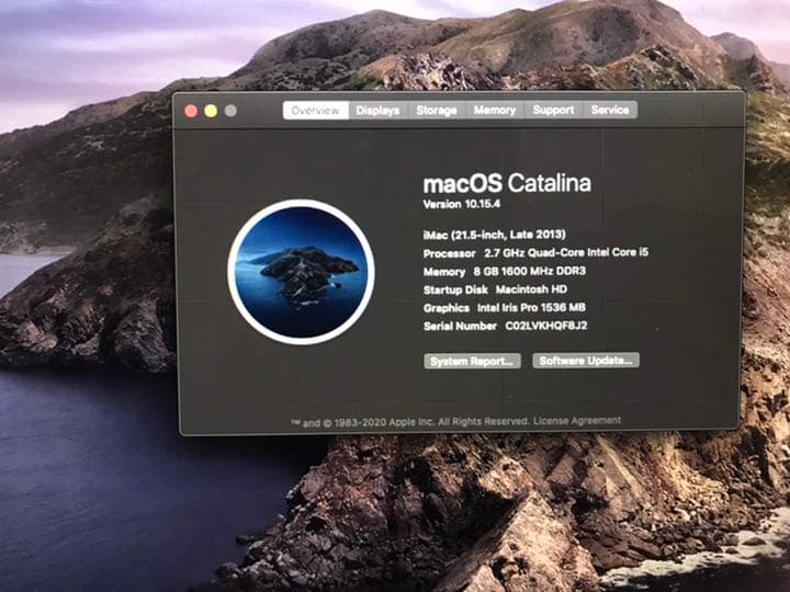 Macデスクトップ imac 2013 21.5 Catalina