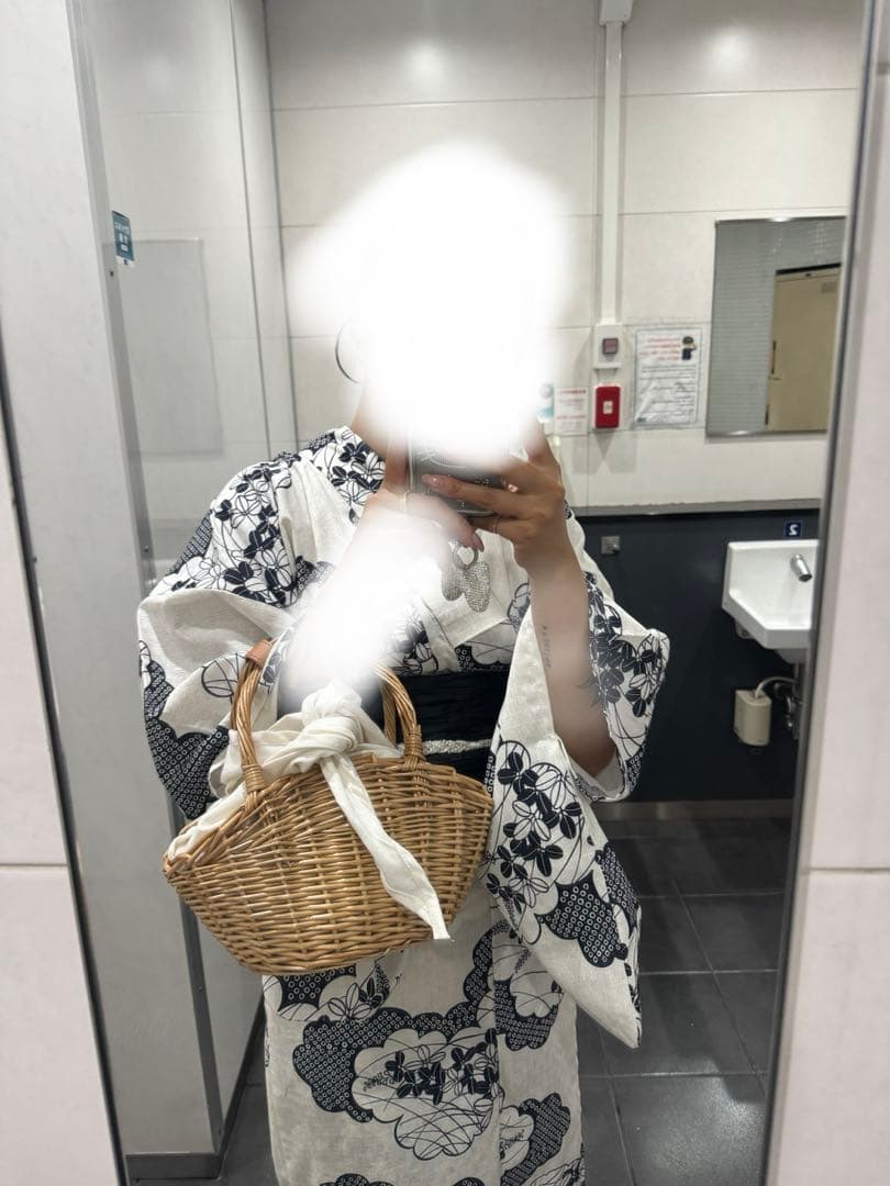 黒の浴衣・帯・下駄セット