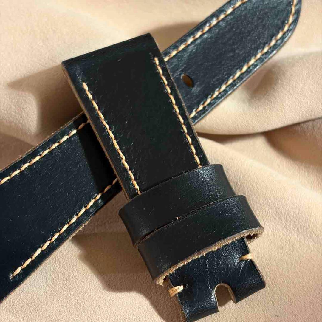 hor-241 クロムエクセルレザー ブラック 腕時計ベルト ラグ幅26mm