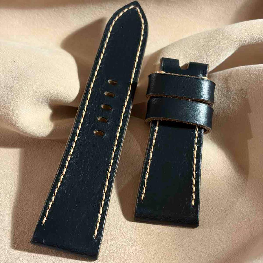 hor-241 クロムエクセルレザー ブラック 腕時計ベルト ラグ幅26mm