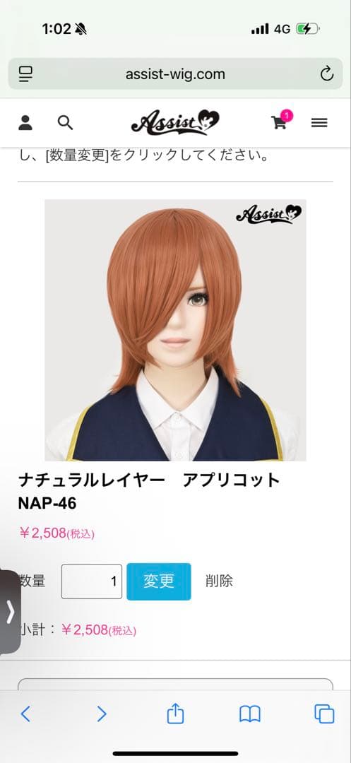 納期2/2　ウィッグオーダー エース