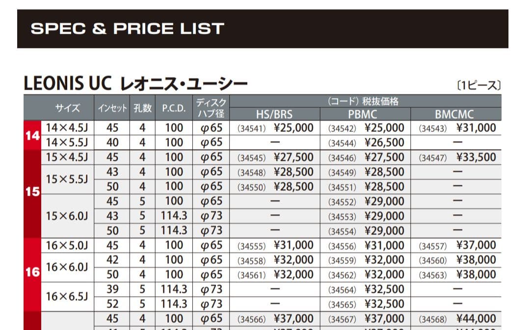 けんさん専用　Weds LEONIS UC 16インチ タイヤホイール4本セット