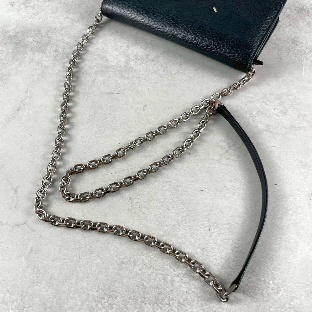 【お買い得】メゾンマルジェラ チェーンショルダーウォレット 4ステッチ