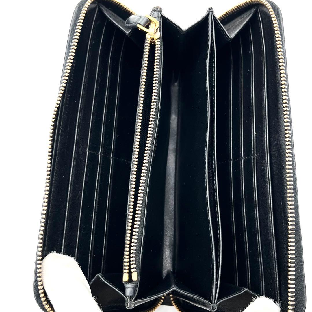 【極美品】PRADA 長財布　キルティング　ナイロン　レザー　ブラック