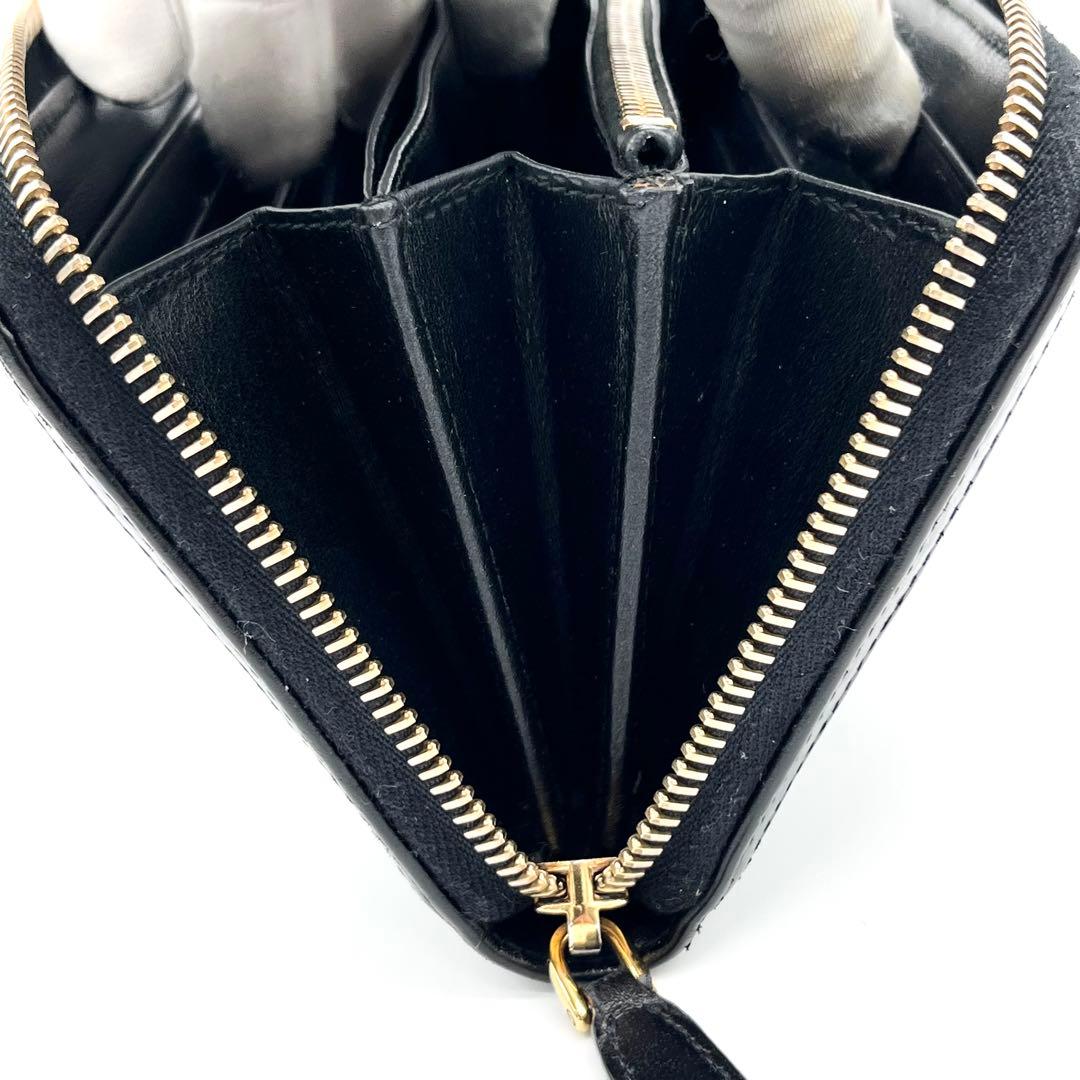 【極美品】PRADA 長財布　キルティング　ナイロン　レザー　ブラック