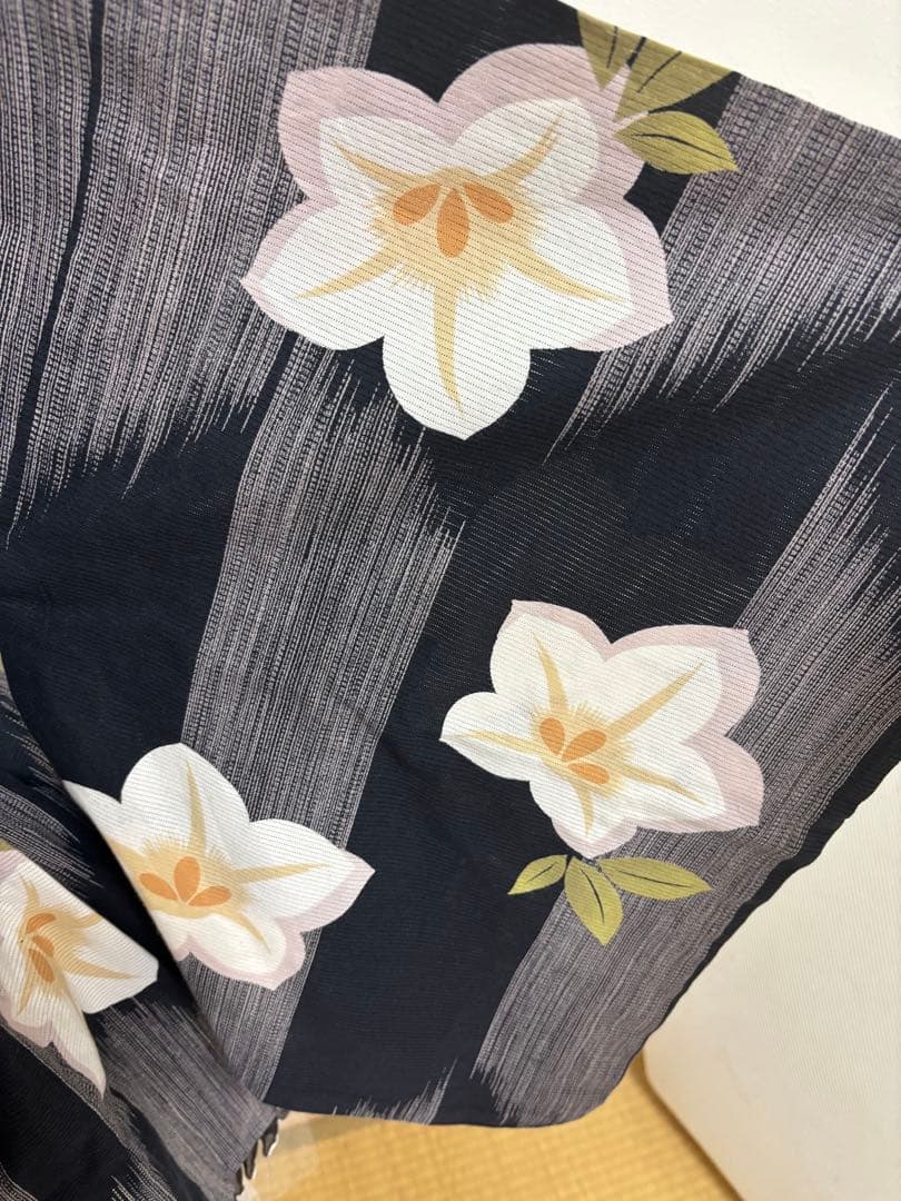 創作】オリジナル浴衣 ミニ丈 浴衣ドレス兵児帯セット