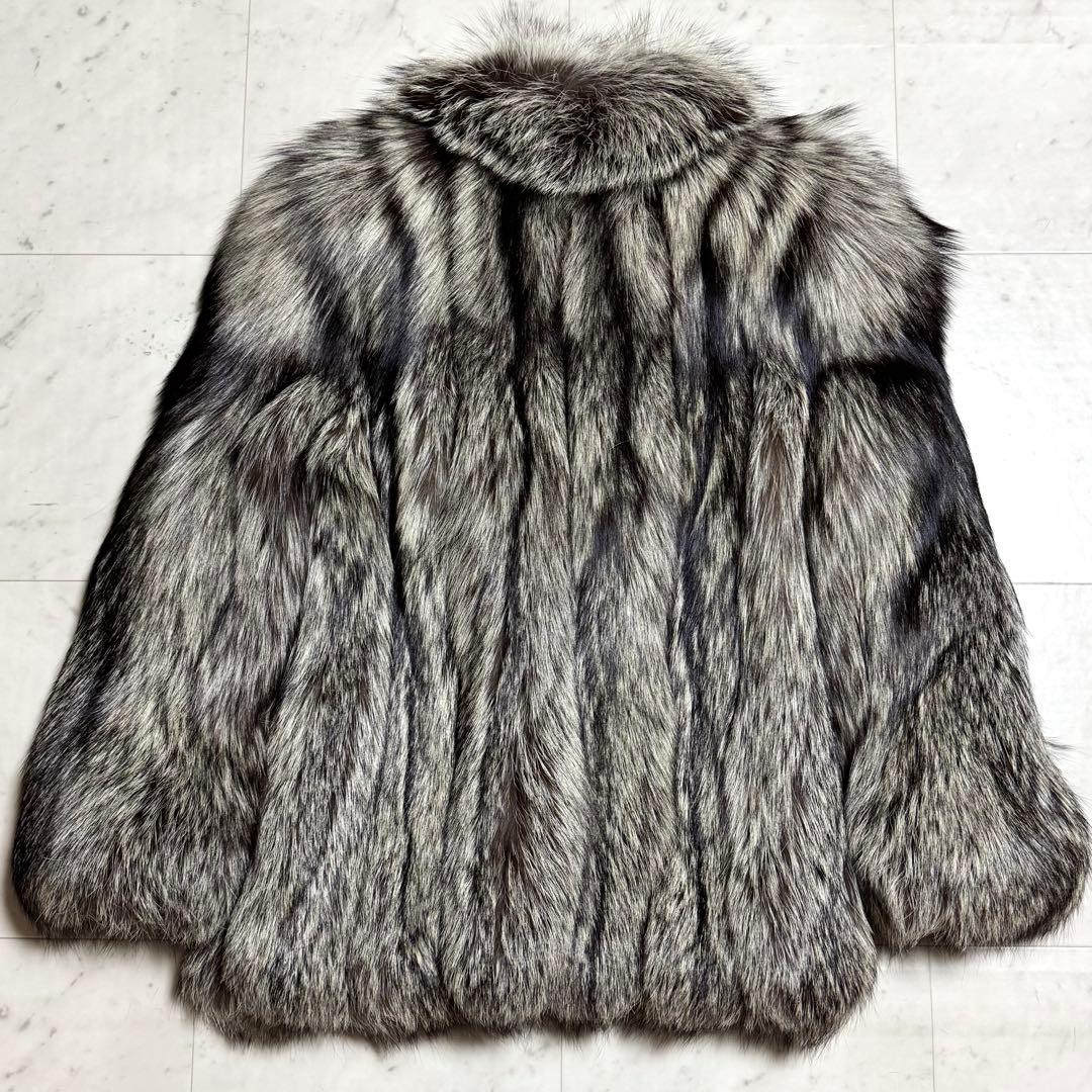 美品 SAGA FOX  毛皮コート 裏地ペイズリー柄 金サガ 11号