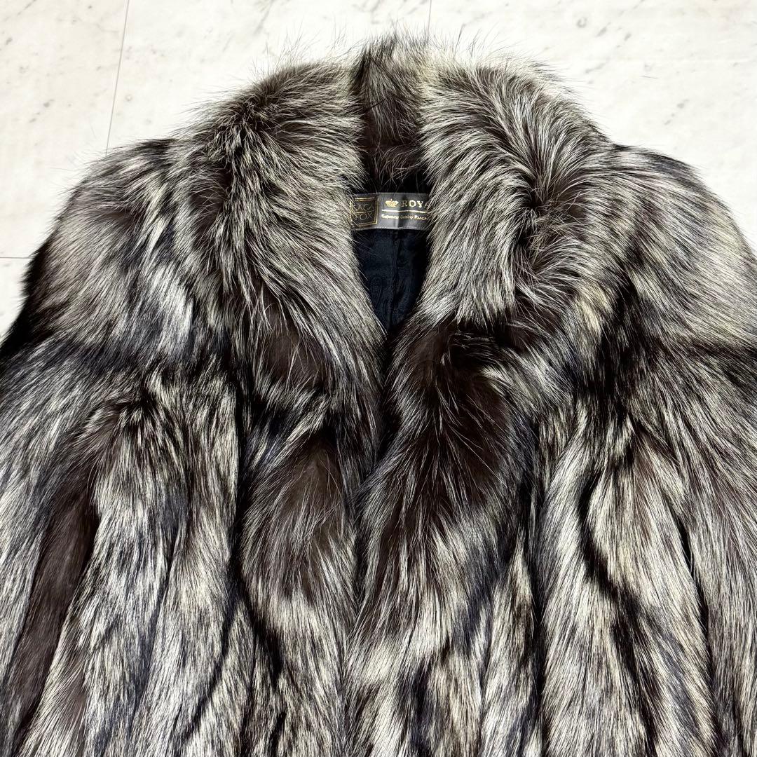 美品 SAGA FOX  毛皮コート 裏地ペイズリー柄 金サガ 11号