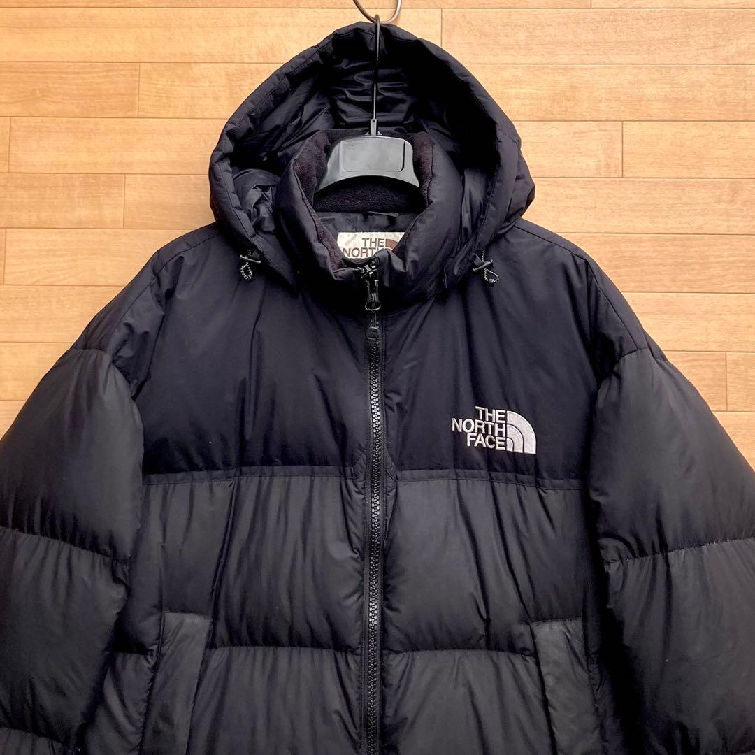 L ザ ノースフェイス ヌプシ ダウンコート 黒 ロングダウン ベンチコート