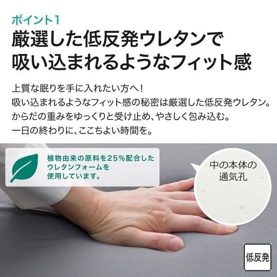 Cream低反発マットレス トッパー セミダブル