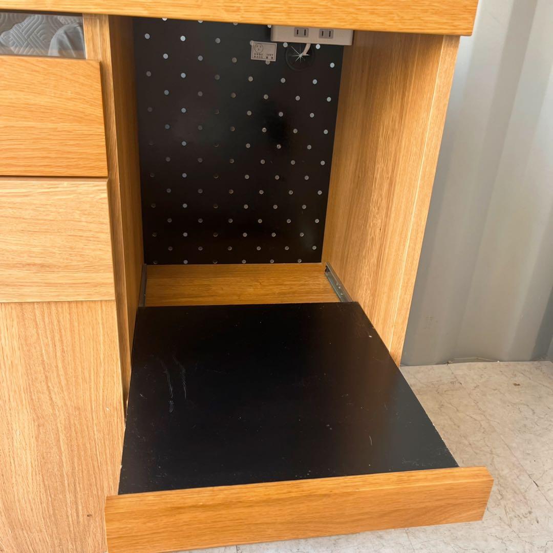 取付無料！東馬 大川家具 OCTA120 北欧風天然木キッチンカウンター