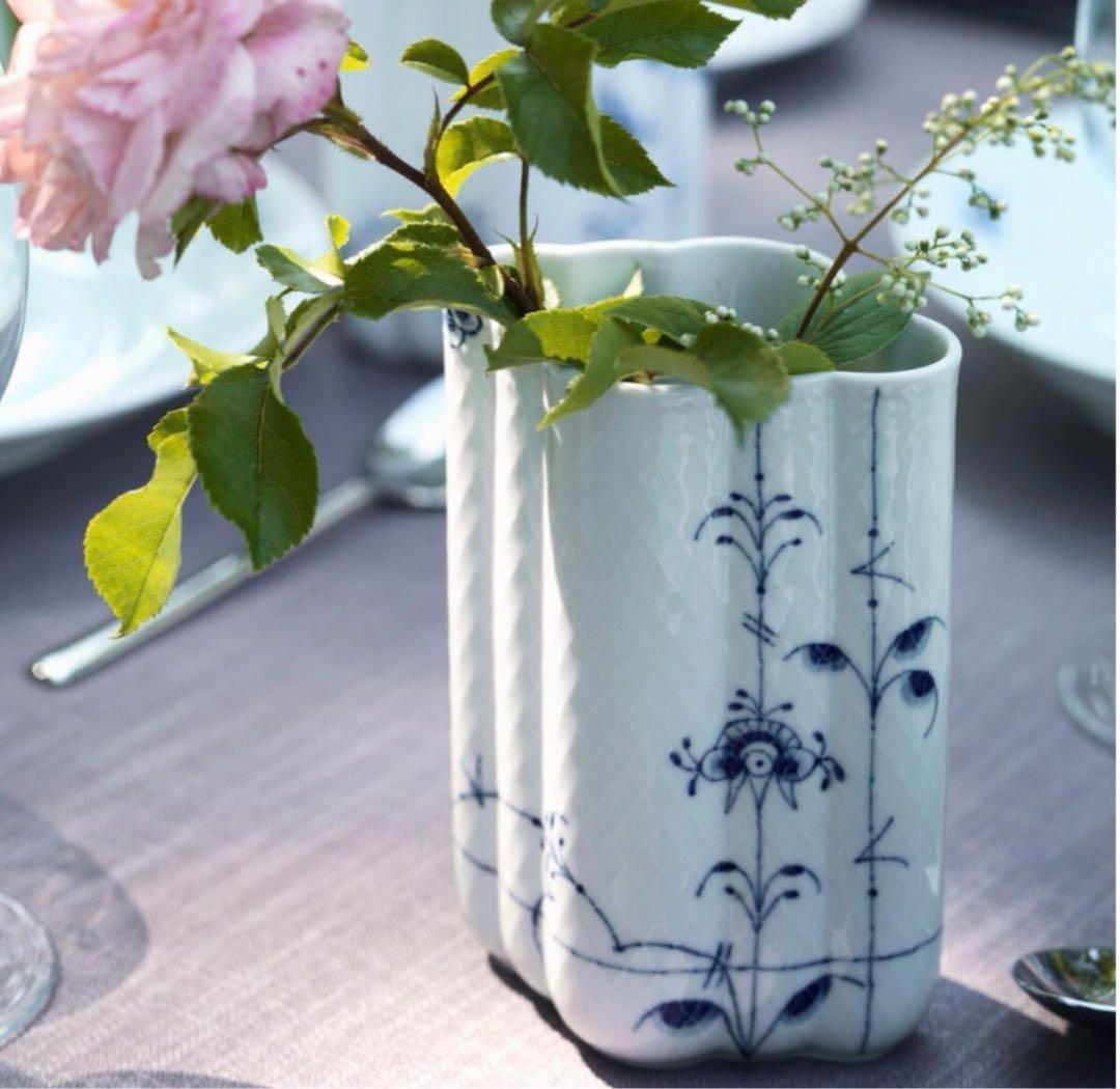 ロイヤルコペンハーゲン ブルーパルメッテ フラワーベース