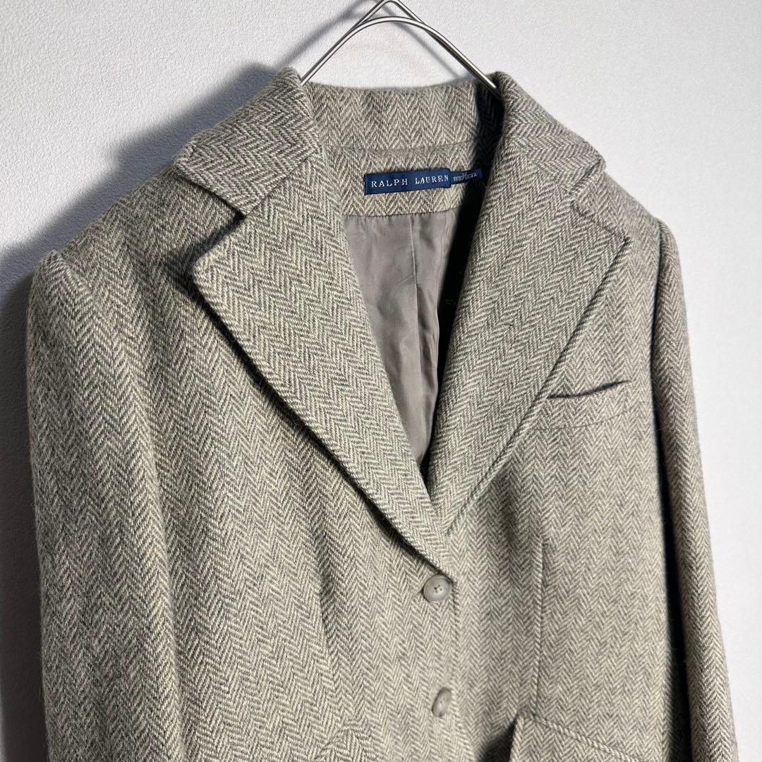 【エルボーパッチ】ラルフローレン　テーラードジャケット　アルパカ混　ヘリンボーン