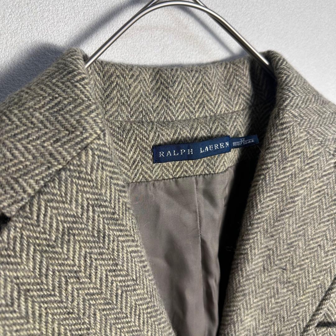 【エルボーパッチ】ラルフローレン　テーラードジャケット　アルパカ混　ヘリンボーン