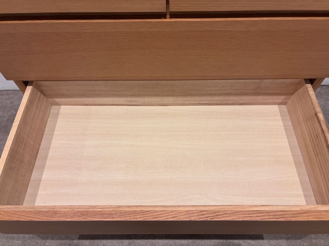⭐️美品⭐️廃盤希少⭐️無印⭐️脚付き⭐️チェスト４段・ワイド・オーク材
