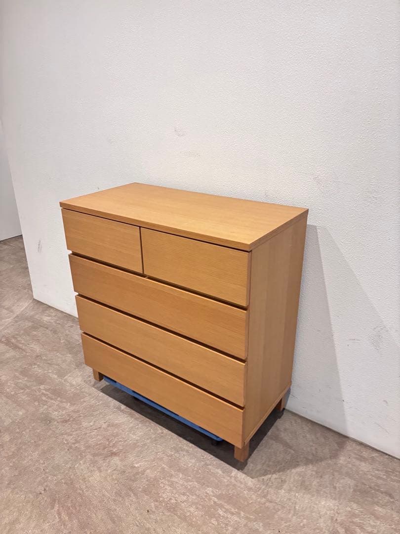⭐️美品⭐️廃盤希少⭐️無印⭐️脚付き⭐️チェスト４段・ワイド・オーク材