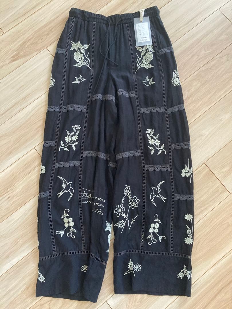 パンツ todayful Embroidery Patchwork Trousers38