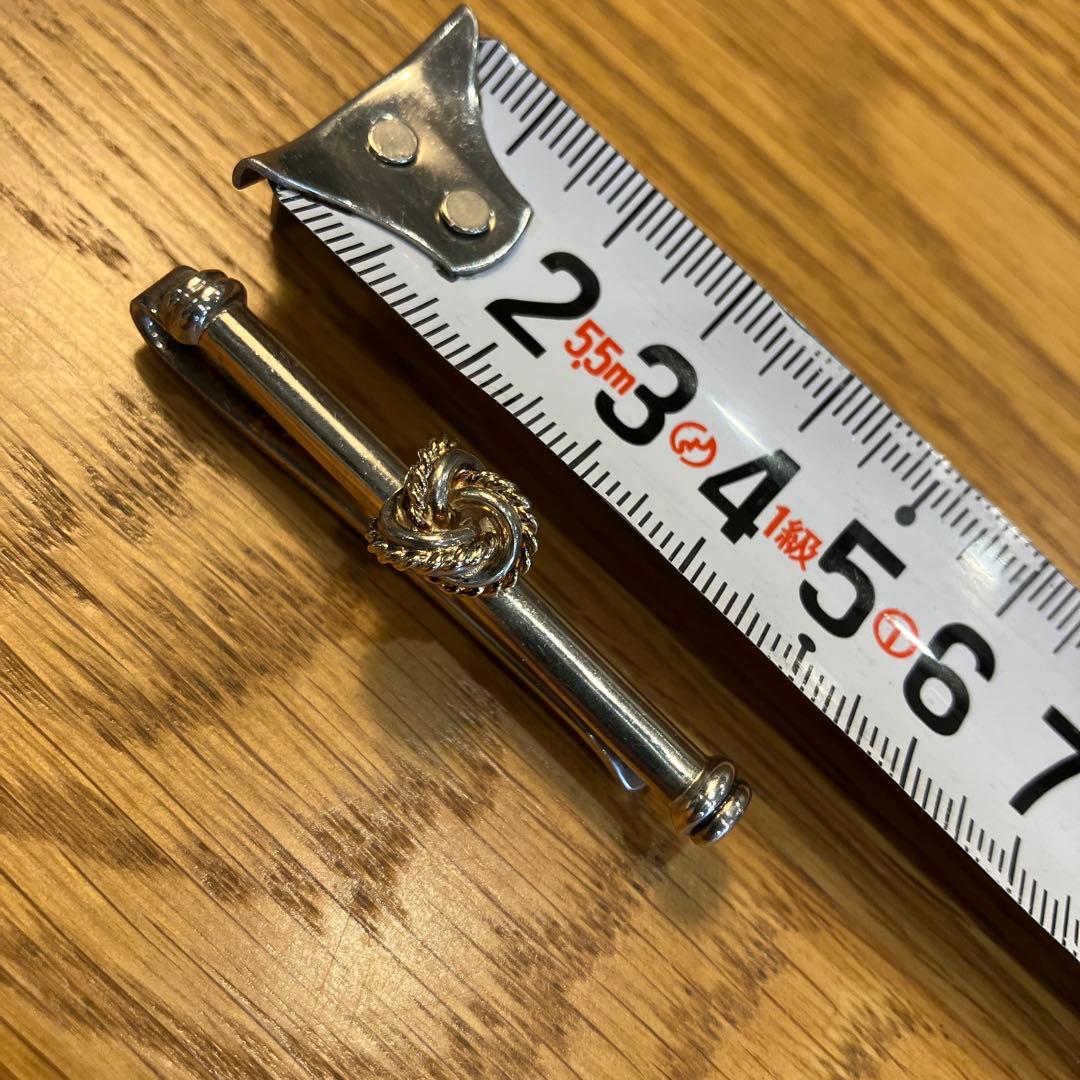 【ティファニー】ネクタイピン　ツイストノット　シルバー　ゴールド　メンズ