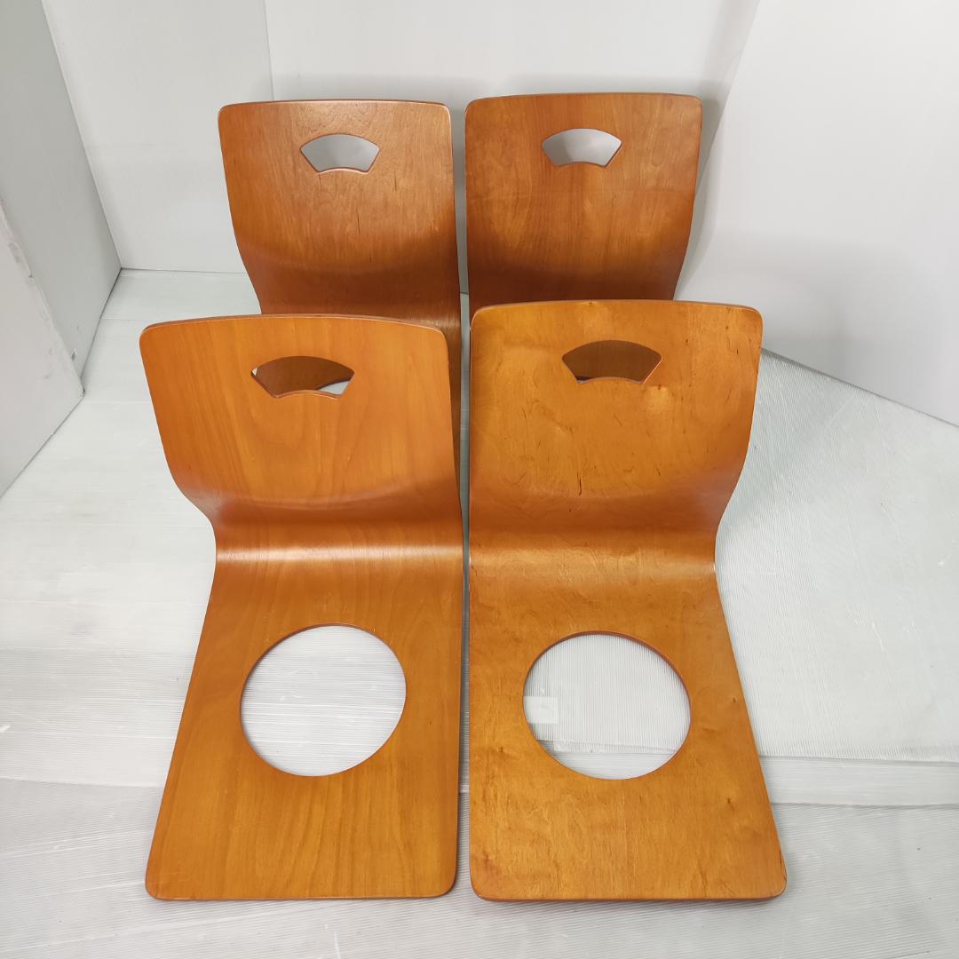 木製座椅子　７脚セット　和室 旅館 こたつ 光座椅子