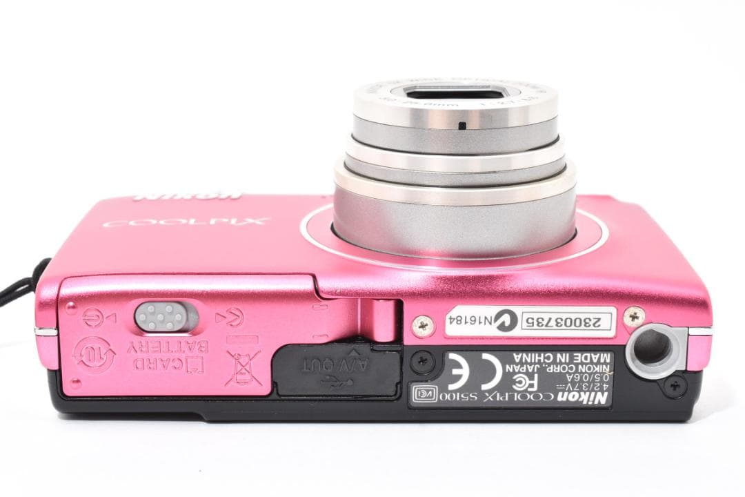 美品)Nikon COOLPIX S5100ニコン　デジカメ　ピンク#954