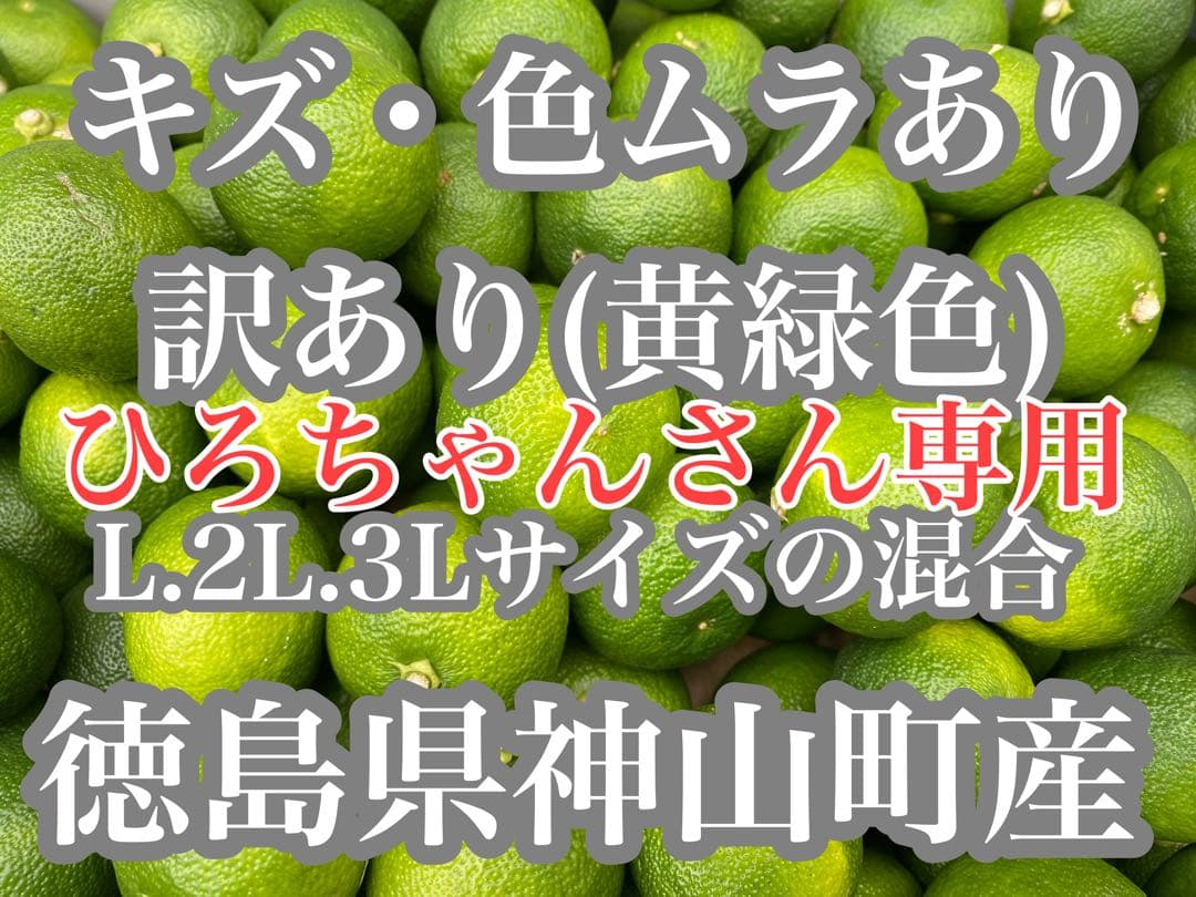 徳島県神山町産すだち《冷蔵貯蔵》5キロ　キズ・色ムラあり　黄緑色になります。