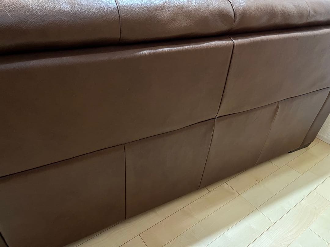 《送料込》美品　ナツッジ社　本革　３人掛けソファ