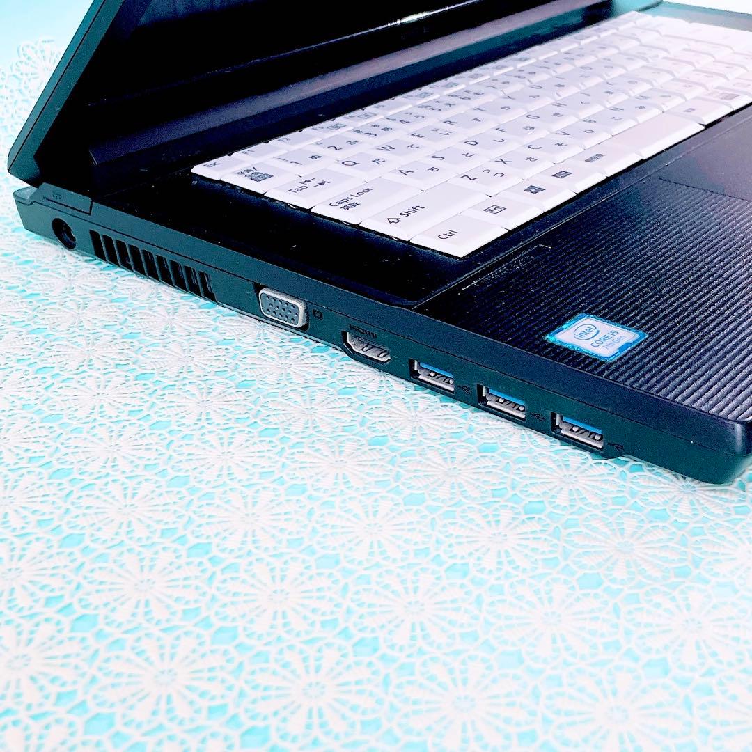 今だけ特別価格‼️初心者おすすめ❣️初期設定済みですぐ使える黒ノートパソコンSSD